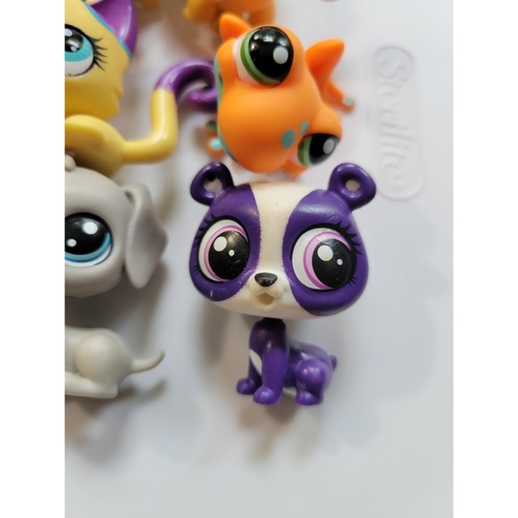 Littlest Pet Shop LPS Dog Cats Frog Panda Bird Lot 6 Pcs - Picture 3 of 8